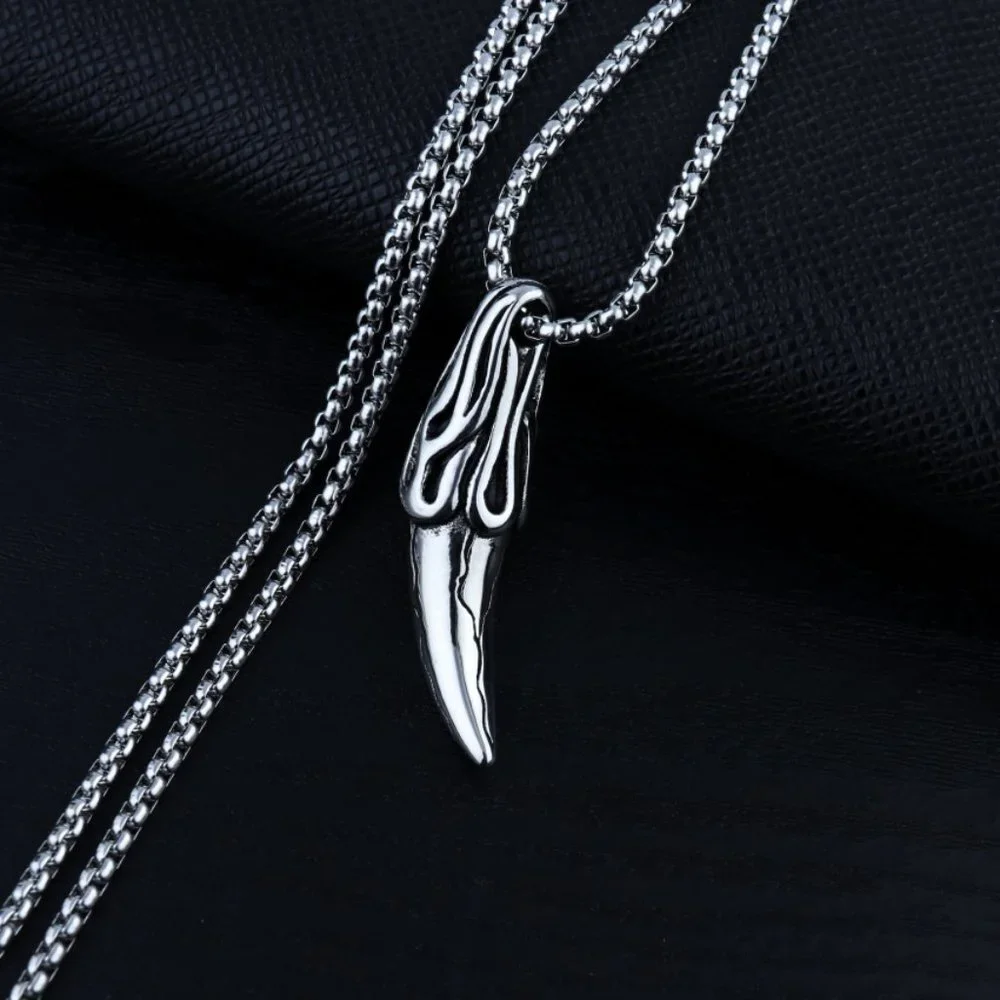 ❤️Fashion Vintage wolf tooth pendant Necklace for women/men, N90201P185